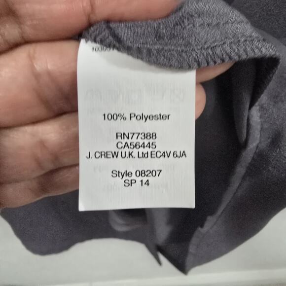 J.Crew Womens Sleeveless Blouse Size 4 Gray Utility Style Button Casual Top - Picture 6 of 11